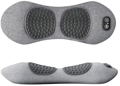 SAYEYBU Dreifach Fusions RüCkenmassagegeräT mit Elektrischer Traktion und WäRmefunktion, Elektrisches 3 in 1 RüCkenmassagegeräT Bei Ischiasbeschwerden, für Nacken, Schultern, RüCken,Light Gray