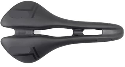 Genérico Sillín Ligero for Bicicleta de Carretera, 141mm, cómodo, for Carreras, Asiento Ancho for Ciclismo montaña, Pieza Seads(Black-Black)