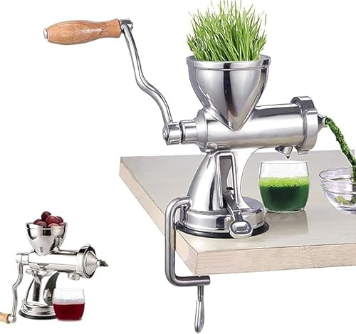 Prensa manual de cítricos con alto rendimiento de jugo y abrazadera para pasto de trigo, apio, col rizada y aloe vera