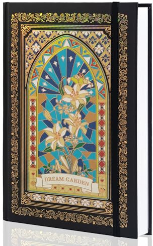 MGGAO Carnet de Notes Ligné pour Femmes, Carnet Vintage A5 pour l'écriture | Cahier à Couverture Rigide avec 192 Pages Numérotées, Carnets Esthétiques pour Prendre des Notes, Tenir un Journal, l'École