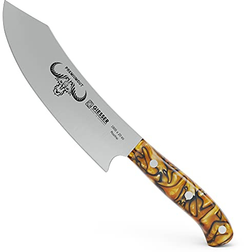 Giesser seit 1776 - Made in Germany - Kochmesser 20 cm Spicy Orange, PremiumCut Chefs No 1, Küchenmesser, Acryl, exotisch, rostfrei, deutsches Grillmesser scharf