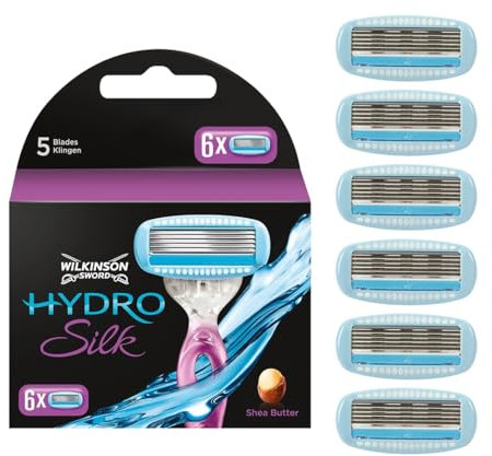 Wilkinson Hydro Silk Rasierklingen für Damen Rasierer, 6 Stück