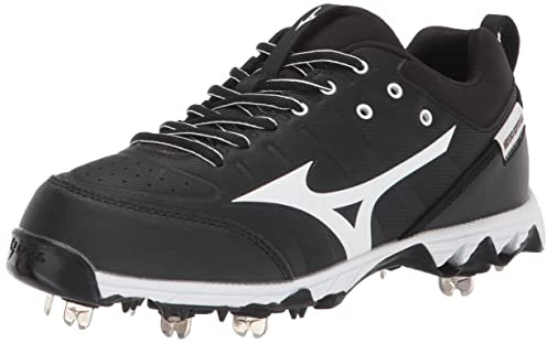 Mizuno 9-Spike Swift 7 - Scarpe da Softball da Donna, Nero e Bianco, 35 EU