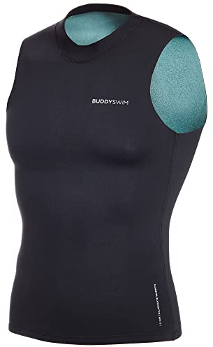 BUDDYSWIM Chaleco Neopreno Hombre y Mujer Natación Aguas Abiertas Vest Trilaminate Warmth 1.5 mm. Chaleco Hombre y Mujer aislante del Frío para Buceo, Snorkel, Submarinismo, Surf y Trabajos en el Agua