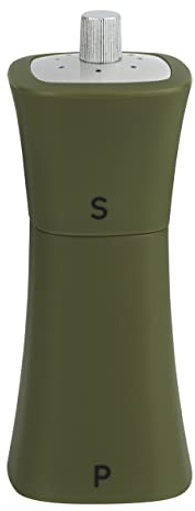 Grunwerg Gmill Salière et moulin à poivre 2 en 1, plastique, vert olive