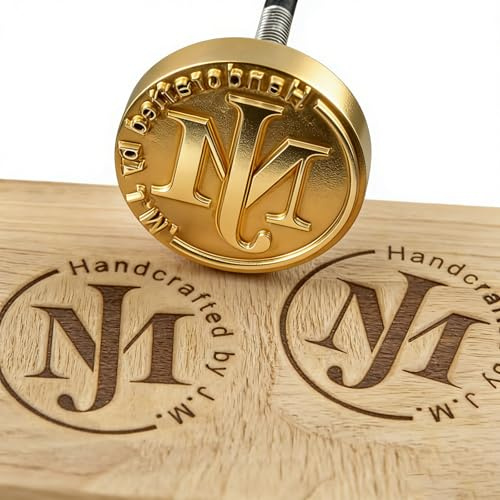 Custom Logo Branding Eisen für Holz Personalisiertes Branding Eisen Wärmestempel Making Kit einschließlich Griff, Holzbearbeitung handgefertigt (6.3x6.3cm)