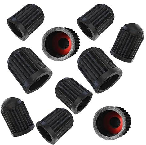 Tappini gomme auto con o-ring, tappi pneumatici auto, tappino bici, tappi per gomme pneumatici auto, cappuccio valvola bici (10)