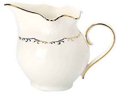 Porcelain Spice Jar,sugar pot,Ceramic Sugar Bowl with Lid and Milk Jug, Cream and Sugar Pot, Creamer Jug Sugar Jar, Coffee Serving Set, Cream Pitcher -White-Milk Jug ( Color : White , Size : Milk Jug