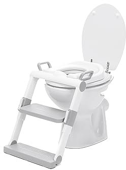 Babyworld Fillikid Toilettentrainer | Höhenverstellbarer Toiletten-Sitz für Kinder | Leicht zu reinigendes PVC-Material | Rutschfeste Füße & kindgerechte Haltegriffe | Platzsparend zusammenfaltbar