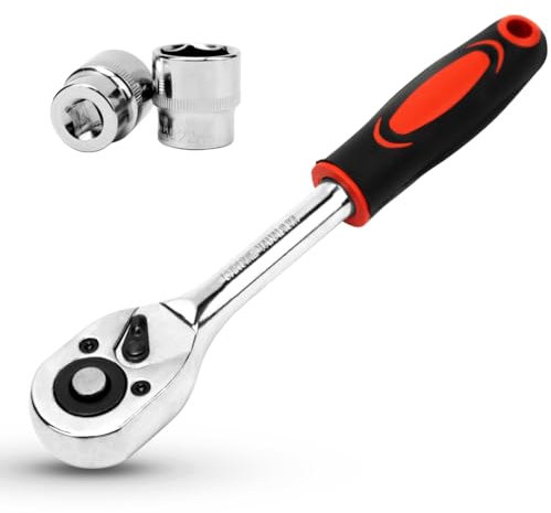 JOISIDE RatschenschlüSsel 3/8 Umschaltknarre mit Steckschlüssel 21~22mm，Steckschlüsselsatz wurde aus Chrom-Vanadium-Stahl durch die Behandlung von Galvanoplastik und thermische hergestellt