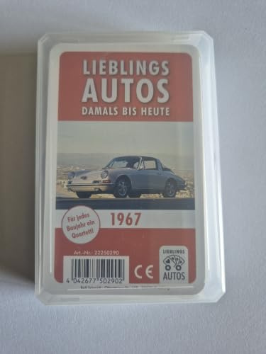 Lieblings Autos Auto Quartett 1967 Baujahr Geburtsjahr 59. Geburtstag Geschenk Spielkarten Neu