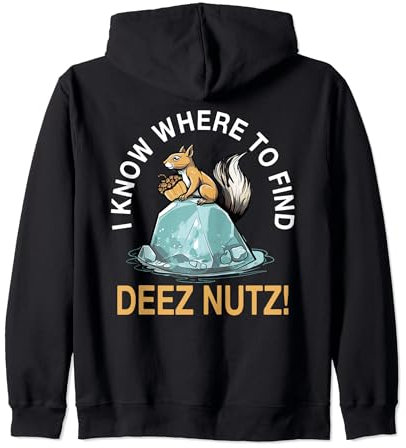 Divertente scoiattolo che dice lo schiaccianoci scoiattoli Love Deez Nutz Felpa con Cappuccio