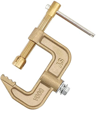 JANZU - Pinza de masa de soldadura, pinza de masa de latón tipo G corriente 500 A, de mandíbula de 43 mm para soldadores Tig Mig