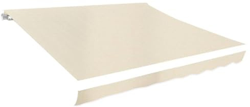 PURADAY Toile de rechange 380 x 295 cm Crème Protection solaire Toile de rechange pour store de jardin Convient pour cadre de store Dimensions 4 x 3 m Espace de vie extérieur Ombre Véranda