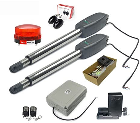 Automatic Gate Opener Kit 400KG Dual Arms Swing Door Electric Opener Motor for Home Security/Farm/Garage/Business Driveway Gate