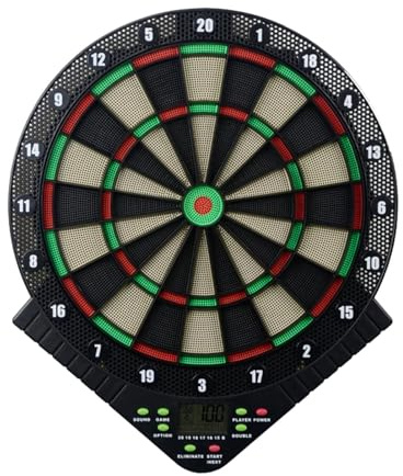 Elektronische Dartscheibe, elektronisches Sicherheitsdart-Set, LCD-Display, elektrische Dartscheibe mit Digitalanzeige, 6 weiche Dartpfeile für Sportpartys im Innen- und Außenbereich