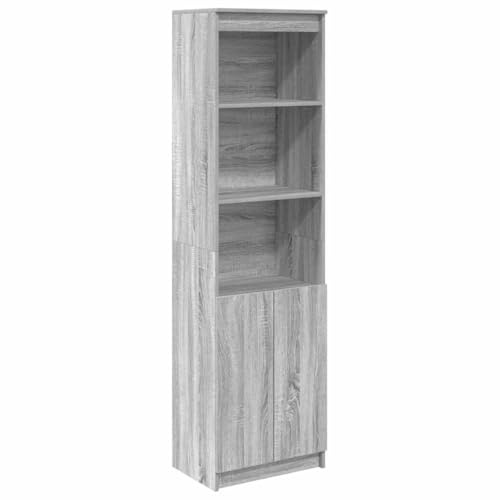 vidaXL Highboard Grey Sonoma 50x35x180 cm Engineered Wood