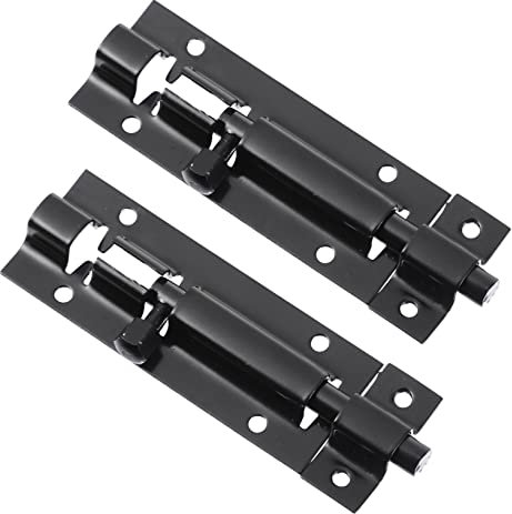 DIYEAH 2pcs Security Slide Latch Lock for Heavy Duty Door Latch for Sliding Lock Internal Door