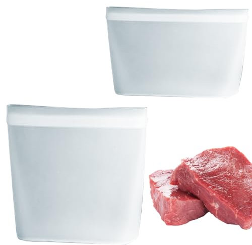 Sacs de stockage d'aliments en silicone réutilisables, sacs en silicone pour le stockage des aliments - Sac en en gallon réutilisable,Scellant de conservation, conteneurs de fuite pour les vo