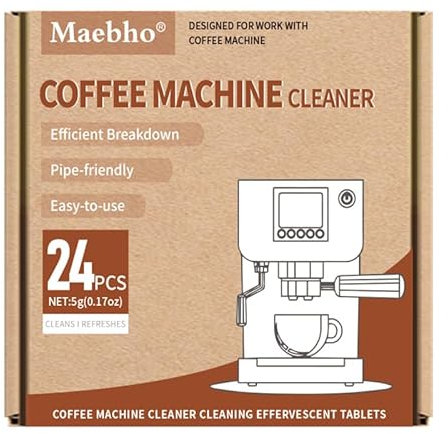 Confezione da 24 compresse anticalcare per macchine da caffè e macchine da caffè, pastiglie decalcificanti per Delonghi/Siemens serie EQ/Bosch/Miele