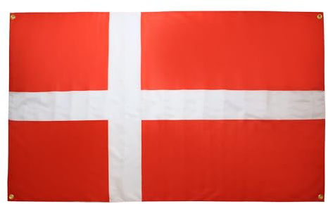AZ FLAG Flagge Dänemark 150x90 cm Fahne Dänische Leichtes Polyester 4 Ösen | Für innen dekorative Flagge Danmark doppelte Nähte und verstärkte Kanten mit Metallösen
