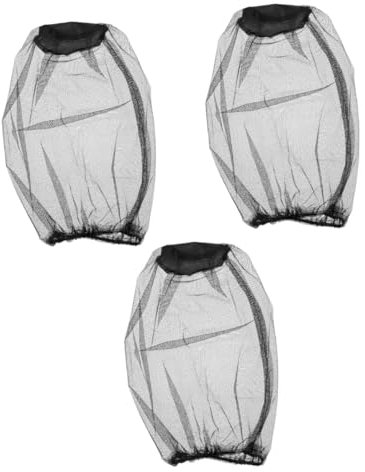 Abaodam 3 Ensembles Chapeau D'insecte Engrener pour Respirant Filet Anti-Insectes Extérieur Moustiquaire Filet De Pêche Chapeau De Pêche en Plein Air Black 4 Pièces * 3