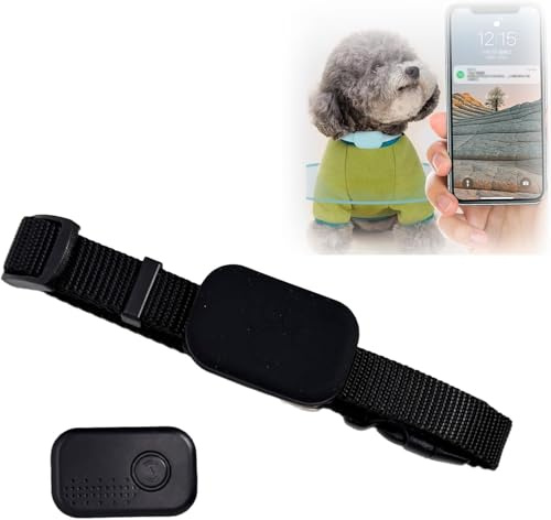 Chat Tracker, Collier GPS Chien Tracker, Aide à Localiser Votre Chat, Idéal pour Chiens et Chats de Petite et Moyenne Taille, pour Apple Find, Compatible avec iOS/Android (Noir, Petite Taille)