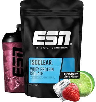 ESN ISOCLEAR Whey Isolate Protein Powder, Fraise-Lime, 1000 g