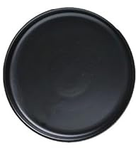 Assiettes plates créatives en céramique noire et blanche mate de 19,1 cm – Plat élégant pour hôtel, cuisine et fournitures de fête – Vaisselle ronde élégante pour plats froids (blanc, 24,1 cm)