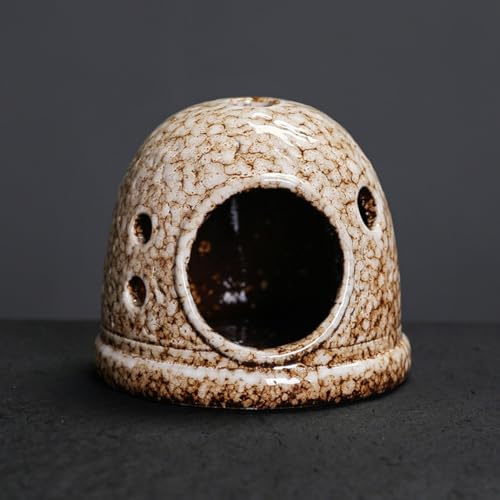 Creative Space Capsule Fish Tank Ornament Hamster Cage Peru Sacred Wood Burning Stand Tray Palo Santo Holder Tray (C)
