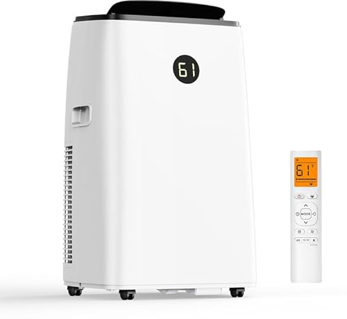 Humhold 14000BTU Portable Air Conditioners with Remote Control, Dehumidifier & Fan Mode, Floor Stand up Cooling Portable AC Unit for Large Room up to 700 sq.ft, Sleep,Timer & Auto Swing Function