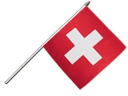 Flaggenfritze Stockflagge/Stockfahne Schweiz + gratis Sticker