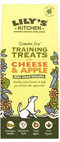 Lilys Kitchen Trainingsleckerlis für Hunde, Käse & Apfel, 100 g