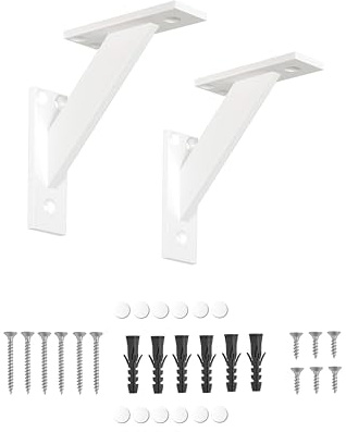 ALUSFERA Regalhalterung aus Aluminium – Set mit 2 Regalwinkel - Tragkraft bis 35 kg - Inkl. Montagemateria - Stabilität und Modernes Design - Erhältlich in drei Größen und Farben