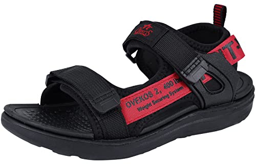 Youecci Sandali Sportivi per Bambini e Ragazzi Sandali da Spiaggia Bambino Estivi Sandalo Trekking Sandaletti Outdoor 39 Nero Rosso