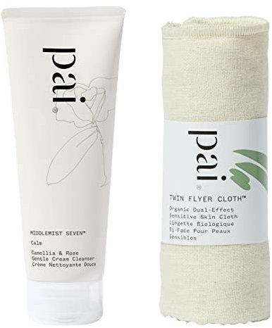 Pai Skincare | MIDDLEMIST SEVEN Gentle Cream Cleanser with Camellia & Rose for Redness Prone and Sensitive Skin. Certified Organic, Vegan & Cruelty Free - 50ml