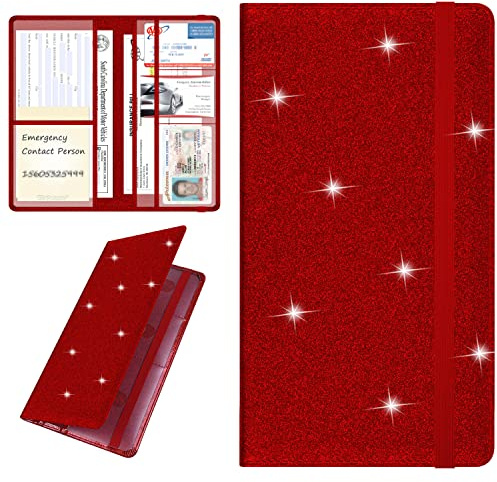 Wisdompro Car Document Holder Organiser, PU Leather Vehicle Insurance and Registration Holders Wallet Case for ID Card, Driving Licence, Key Contact Information Cards | Organiser