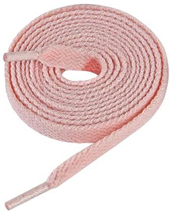 CCSOFTIME 2 Paire Lacets Rose Pale pour Baskets,8mm Largeur Lacets Chaussures Rose Clair Plat pour Converse Chucks Nike Air Force Puma,140CM
