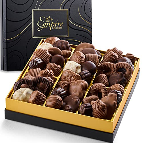 Assorted Gourmet Chocolate Gift Box - Food Gift Basket for Women and Man - Birthday, Thank You, Present Idea for Him and Her, Holiday Gifts Baskets