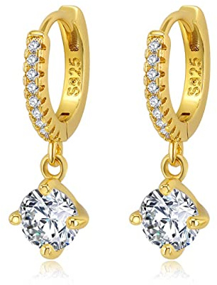 Ohrringe Silber 925 Hängend,Stella Ohrringe Hängend Silber Damen Creolen Silber Klein 1 Paar Ohrringe Silber Creolen Mädchen Schmuck 12mm
