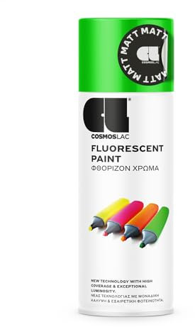 COSMOS LAC Neon Sprühlack matt mit hoher Deckkraft - Spraydosen DIY Lack - Sprühfarbe Acryl Spray - Neonfarben Farbspray Sprühdose Lackspray (Neon Orange)