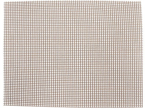 Gavigain Antihaft-Gitterfolie, Multifunktionale Grillgittermatte Sichere hitzebeständige Grillmatte für das Kochen im Freien (Braun 30 * 40cm)