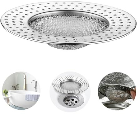 4PCS Bath Drain Hair Catcher,shower hair catcher drain protector,stainless steel bathroom sink plug strainer,sink drainer filter/stopper/sieve,kitchen plug hole strainer,shower drain cover hair trap.