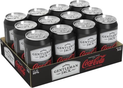 Jack Daniel's Gentleman Jack & Cola - Tennesee Whiskey - Whiskey Noten treffen auf klassische Cola 12 x 0.33L/ 10% Vol. (Packung mit 2)