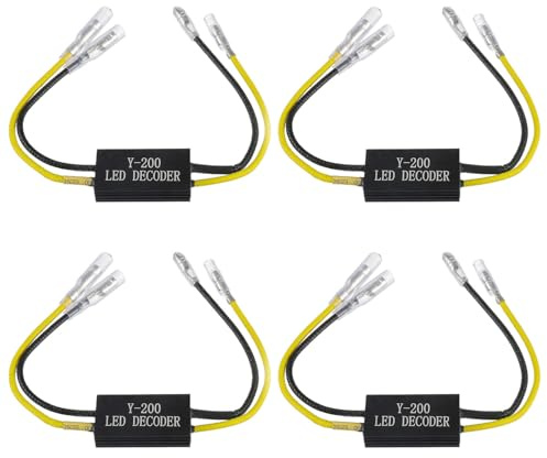 EPLZON 4 Stück 12 V Motorcycle LED Indicator Decoder, Load Resistor Indicator Decoder, Motorcycle Adapter Flash Fix Error for Motorcycle, Scooter (10 W 10 Ω)