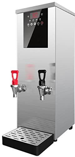 Commercial Electric Water Boiler Double Tap - Hot Drinks Tea Maker with Temperature Display + Timer Switch, 40-100° Adjustable Temperature