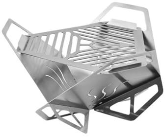 FOLODA Klappbare Feuerstelle Aus Edelstahl Für Grill Picknicks Terrassen Faltbare Feuerstelle Grills Faltbare Camping Grills Lagerfeuer Grills