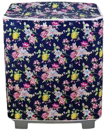 Housse Pour Machine à Laver Housse de protection solaire imprimée for Machine à laver et sèche-linge, 2 pièces, étanche, fermeture éclair, protection entièrement automatique Pour ExtéRieur(Deep Blue B