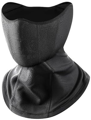 Ucuse Demi-masque de ski d'hiver pour temps froid, demi-cagoule, cache-cou, cache-cou pour l'extérieur, moto - Noir, Noir , taille unique