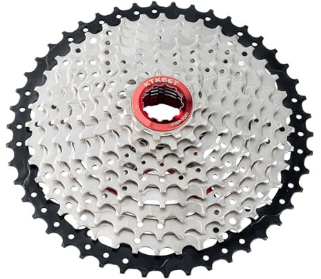 KTKEET 10-Gang-Kassette 11-30T/32T/34T/36T/40T/42T/46T/50T/Mountainbike/Rennrad-Kassette, 10-Gang-Fahrrad-Kassette, kompatibel mit Shimano Ultegra XT Sunrace Sram (11-46T)